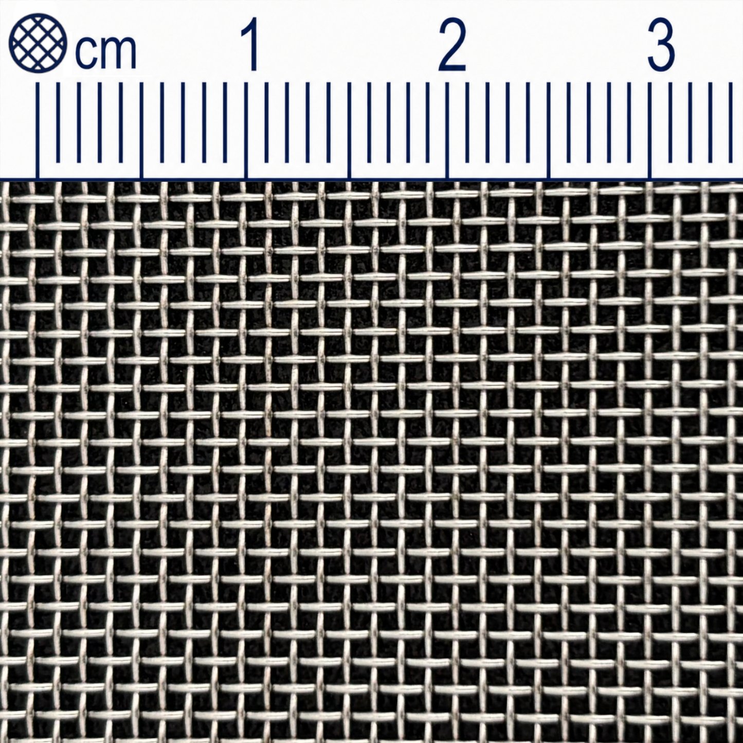 Rete in filo di acciaio inox, maglia 0,9 mm (Mesh 18), spessore filo 0,5 mm V2A 1.4301 su misura