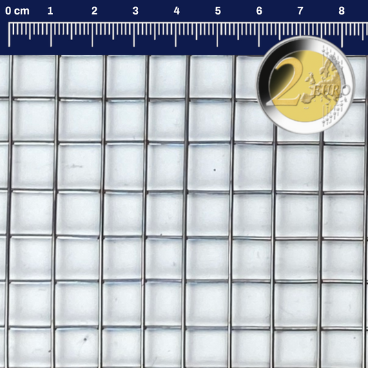 Rete saldata in acciaio inox maglia 10 mm spessore filo 1 mm V2A 1.4301 su misura