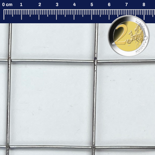 Rete saldata in acciaio inox, maglia 50 mm, spessore filo 2 mm V2A 1.4301 su misura