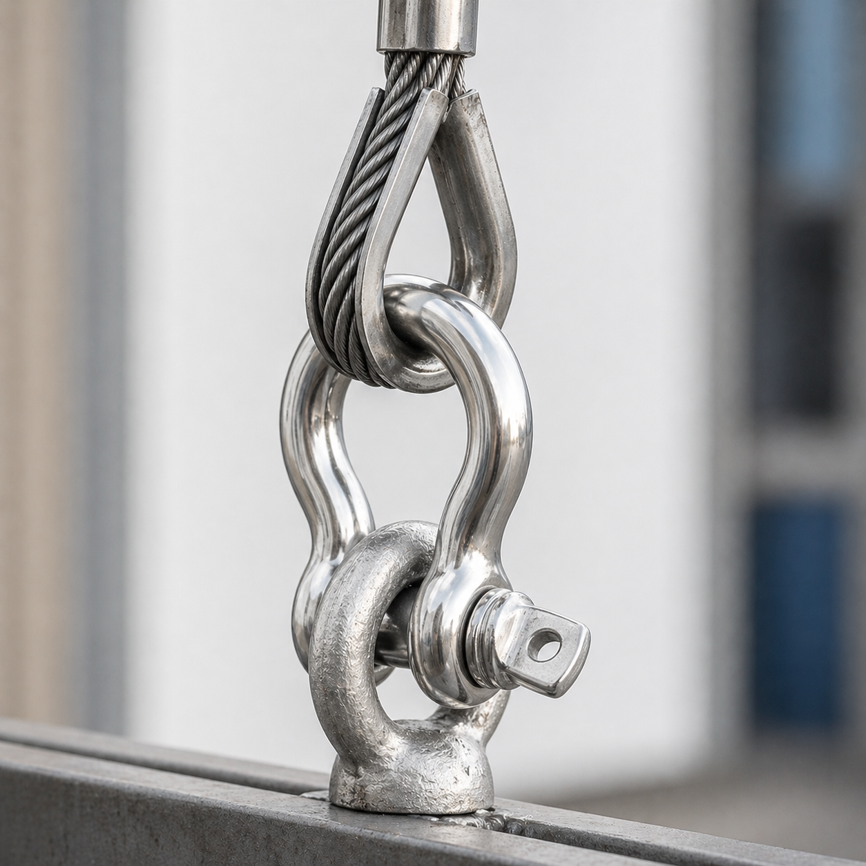 Schäkel Edelstahl V4A geschweifte Form