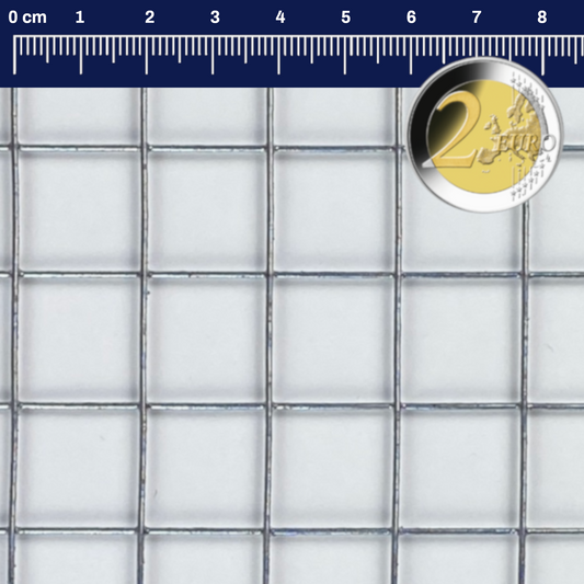 Rete per voliere zincata a caldo, maglia 19 x 19 mm, spessore filo: 1 mm, su misura.