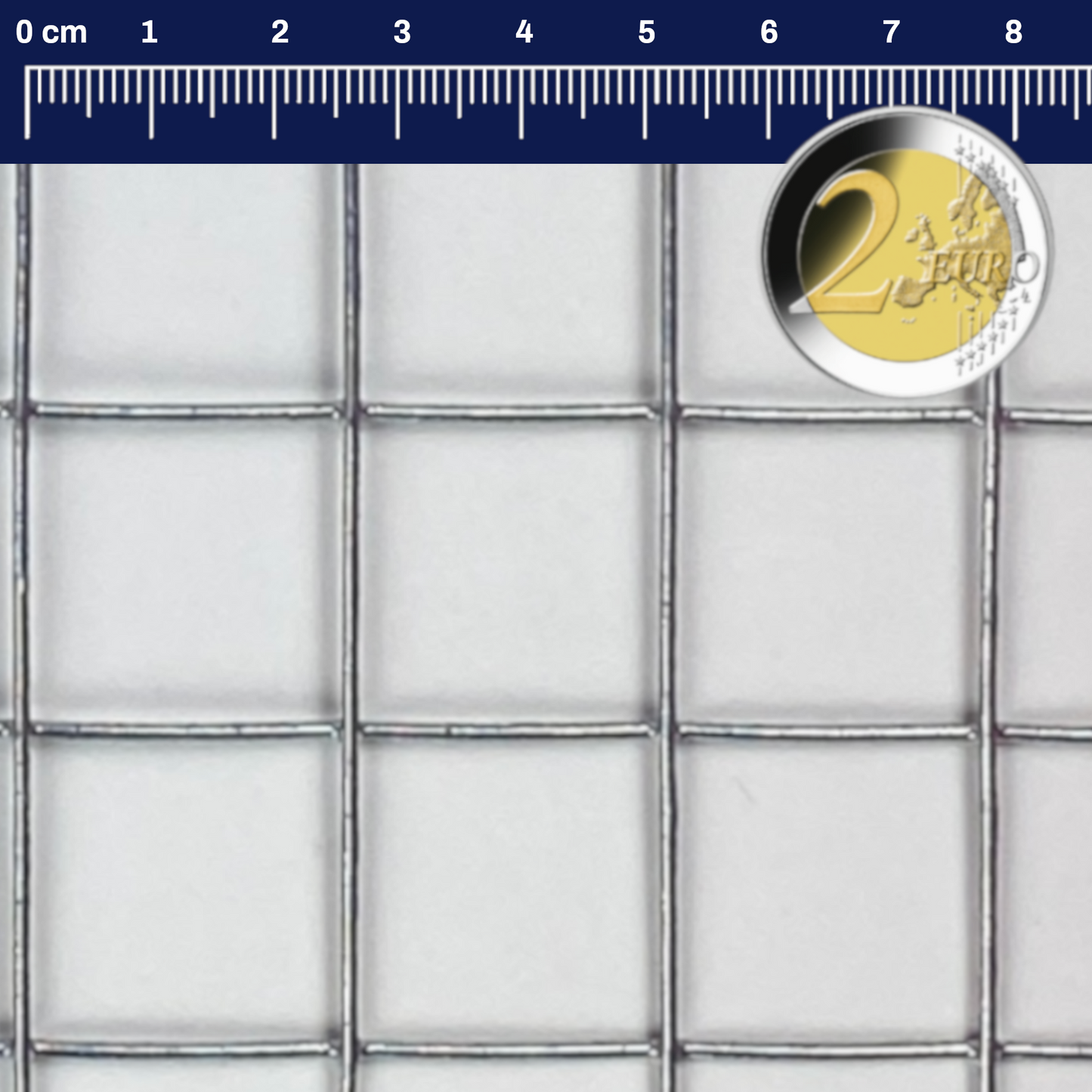 Rete per voliere zincata, rotolo, maglia 25 x 25 mm, spessore filo: 1,75 mm.