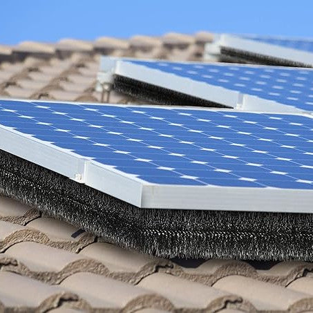 Spazzola per grondaia 5 m (5 pz x 1 m) – Protezione efficace contro foglie, martore e uccelli per la tua grondaia o impianto solare Ø 10 cm o Ø 15 cm