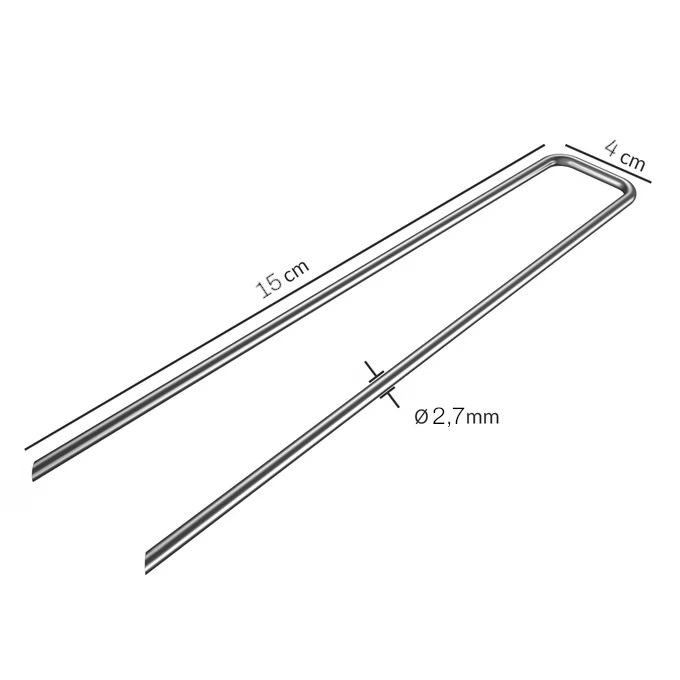 Picchetti da terra – Set da 20 pezzi in acciaio zincato Ø 2,7 mm