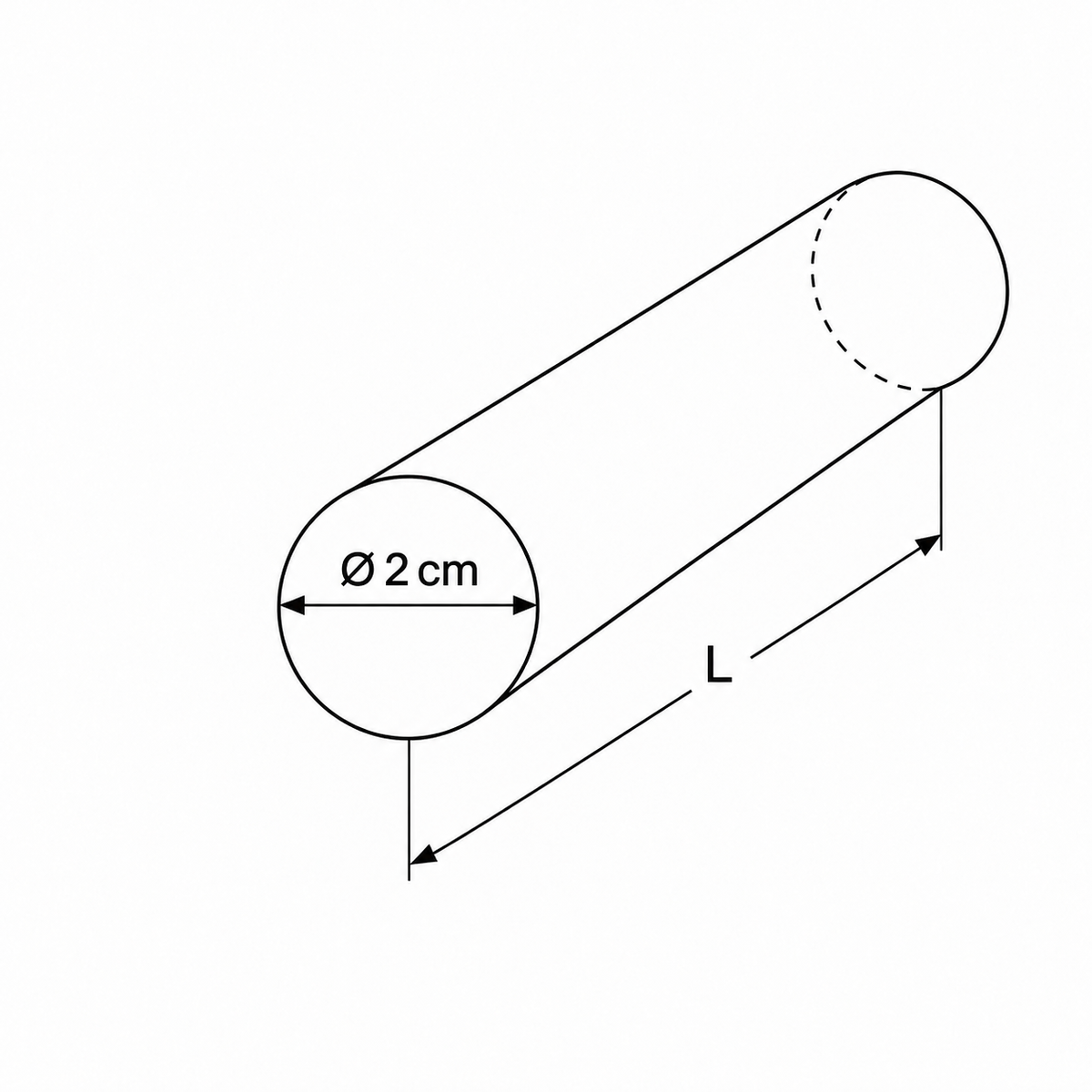 Edelstahl Rundstangen ø 2mm V2A 1.4301 AISI 304, warmgewalzt & poliert glänzend, Rundstab, Zuschnitt nach Maß