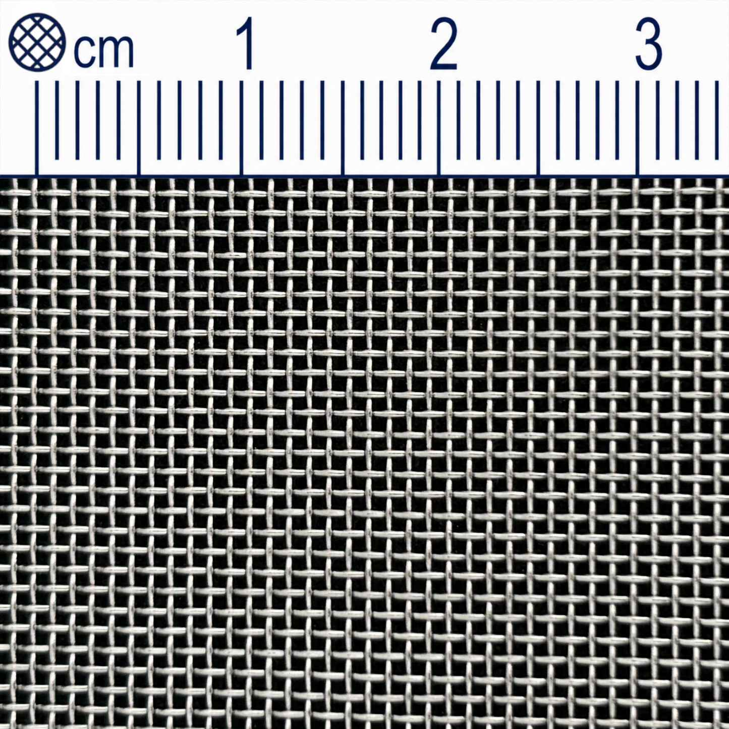 Nerezová drátěná tkanina, velikost oka 0,63 mm (Mesh 25), průměr drátu: 0,4 mm, V2A 1.4301 na míru