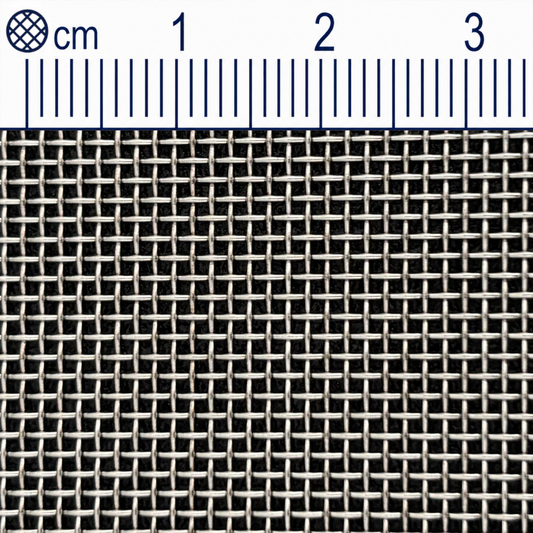 Rete in filo di acciaio inox, maglia 0,9 mm (Mesh 18), spessore filo 0,5 mm V2A 1.4301 su misura