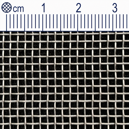 Drátěná tkanina z nerezové oceli, velikost oka 1,54 mm (Mesh 12), průměr drátu 0,58 mm, V2A 1.4301 na míru