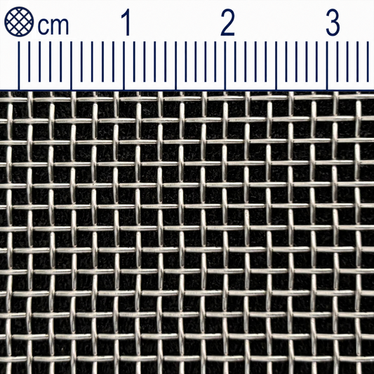 Rete in filo di acciaio inox, maglia 1,54 mm (Mesh 12), spessore filo 0,58 mm V2A 1.4301 su misura
