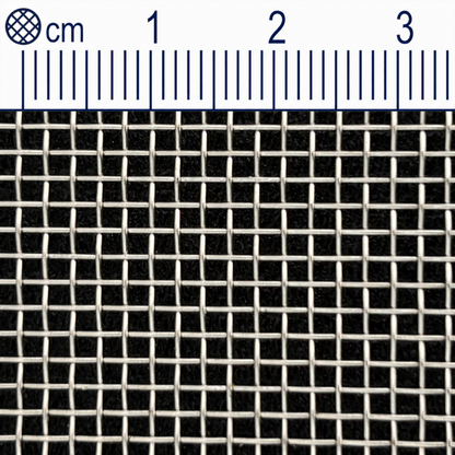 Drátěná tkanina z nerezové oceli, velikost oka 1,5 mm (Mesh 12), průměr drátu 0,5 mm, V2A 1.4301, na míru