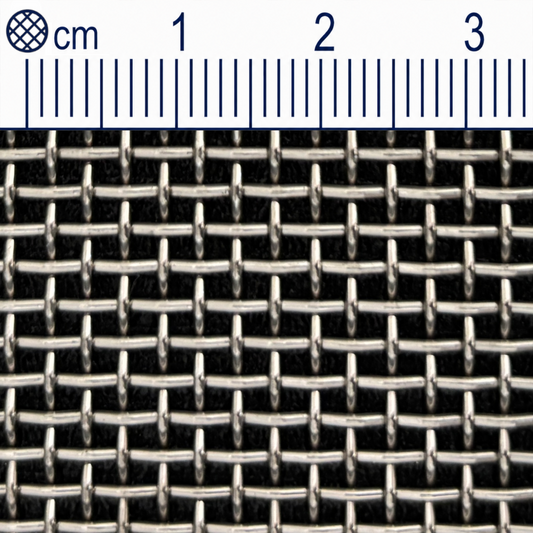 Rete in filo di acciaio inox, maglia 1,64 mm (Mesh 10), spessore filo 0,9 mm V2A 1.4301 su misura