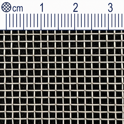 Drátěná tkanina z nerezové oceli, velikost oka 1,6 mm (mesh 12), tloušťka drátu 0,5 mm, V2A 1.4301, na míru