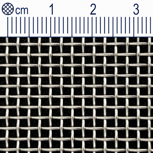 Rete in filo di acciaio inox, maglia 1,81 mm (Mesh 10), spessore filo 0,8 mm V2A 1.4301 su misura