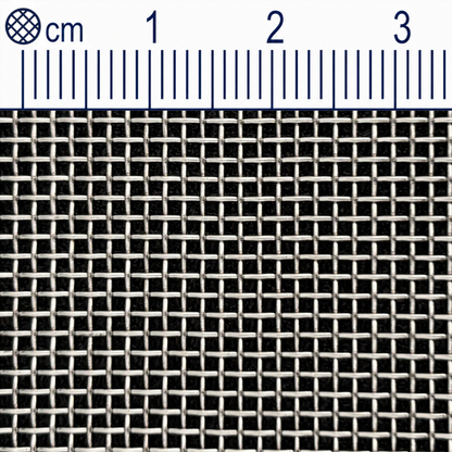 Rete in filo di acciaio inox, maglia 1 mm (Mesh 17), spessore filo 0,5 mm V2A 1.4301 su misura