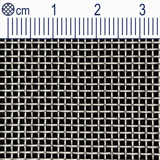 Rete in filo di acciaio inox, maglia 1 mm (Mesh 17), spessore filo 0,5 mm V2A 1.4301 su misura