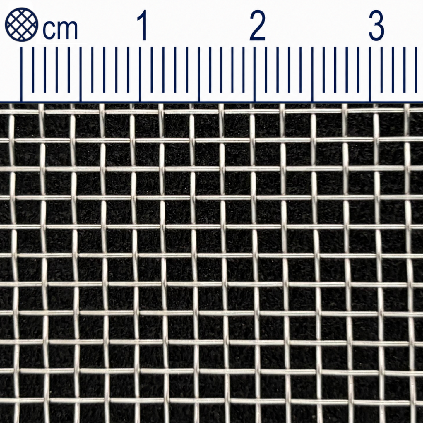 Rete in filo di acciaio inox, maglia 2,0 mm (Mesh 10), spessore filo 0,5 mm V2A 1.4301 su misura
