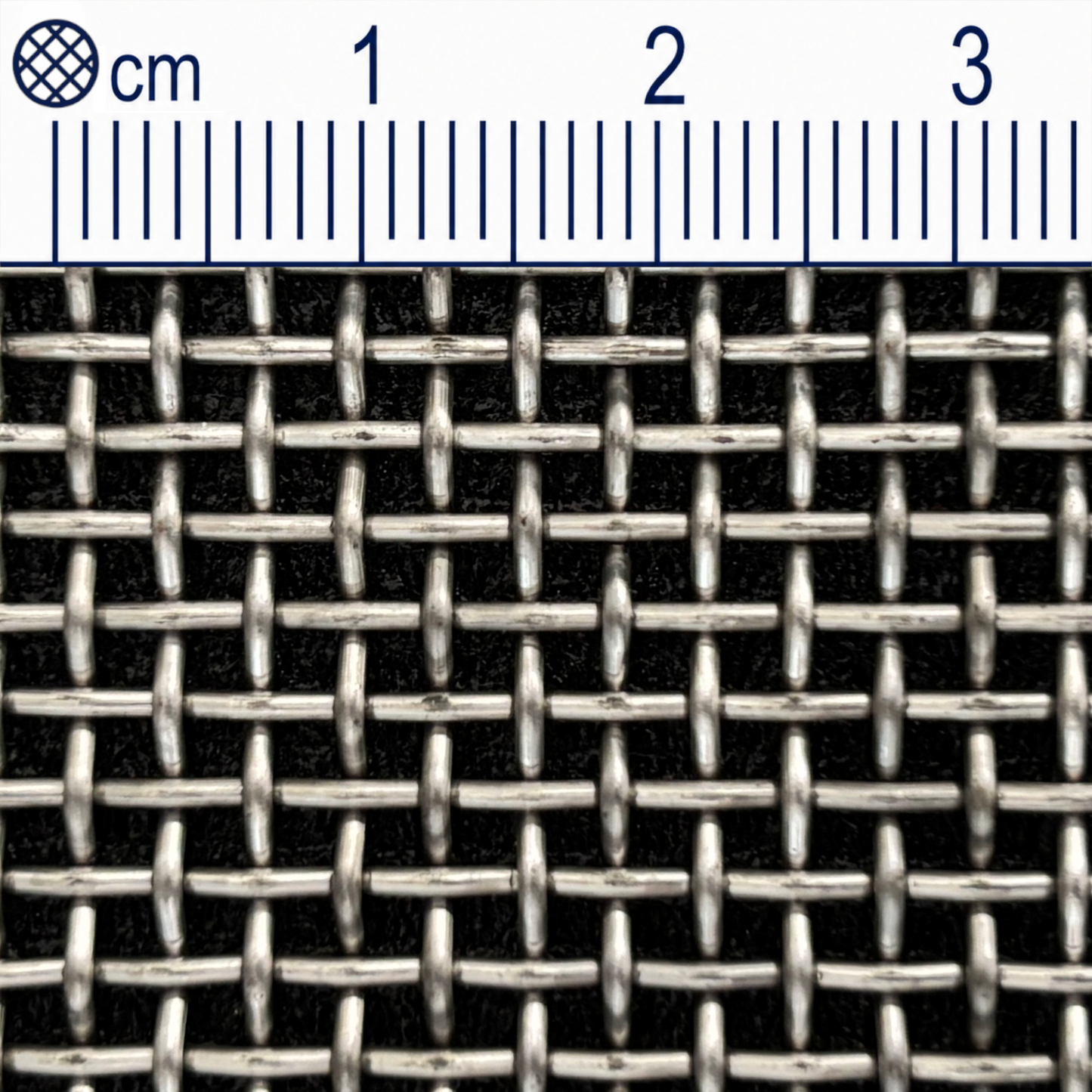 Rete in filo di acciaio inox, maglia 2,0 mm (Mesh 8,5), spessore filo 1 mm V2A 1.4301 su misura






