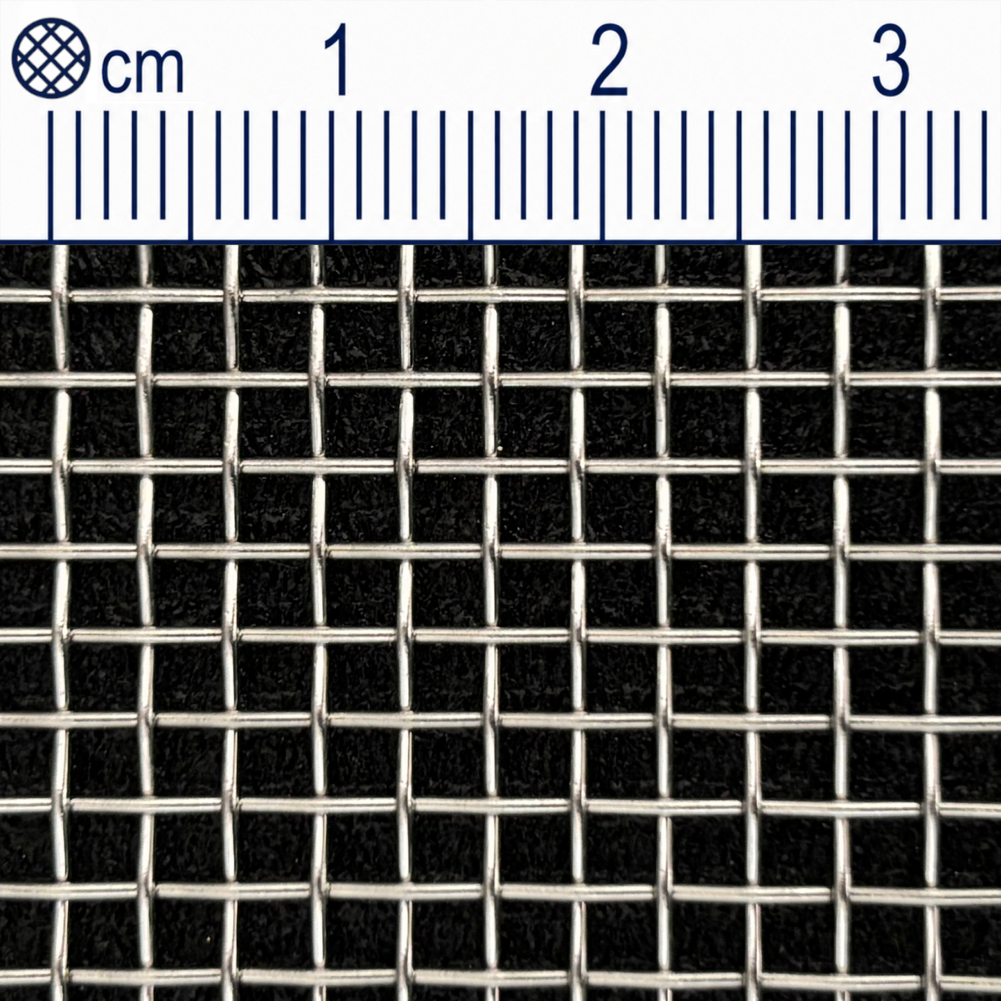Rete in filo di acciaio inox, maglia 2,5 mm (Mesh 8), spessore filo 0,7 mm, V2A 1.4301 su misura