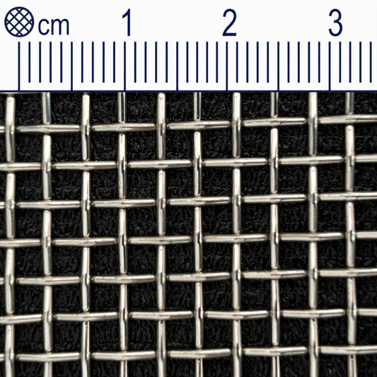 Drátěná tkanina pro ochranu proti jiskrám, velikost oka 2,5 mm, tloušťka drátu 1 mm, V2A 1.4301