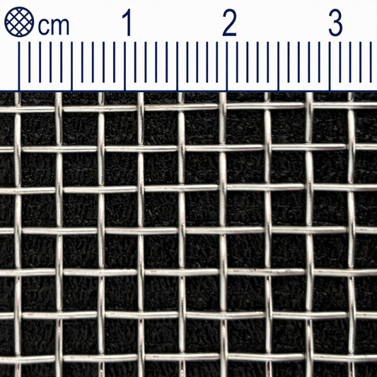 Drátěná tkanina z nerezové oceli, velikost oka 3,1 mm (Mesh 6,5), průměr drátu 0,8 mm, V2A 1.4301, na míru
