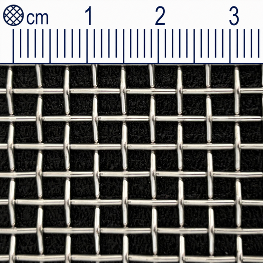 Drátěná tkanina z nerezové oceli, velikost oka 3,0 mm (Mesh 6,35), průměr drátu: 1 mm, V2A 1.4301 na míru