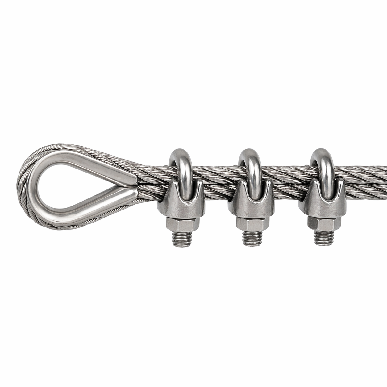 Drahtseilklemme Edelstahl V4A 1.4401 DIN 741