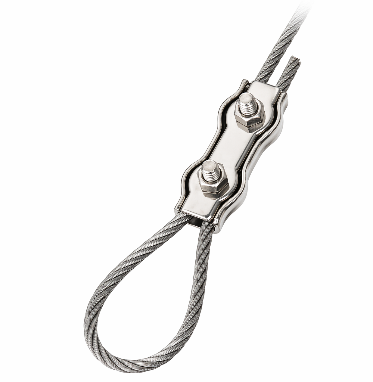 Duplex Drahtseilklemme Edelstahl V4A