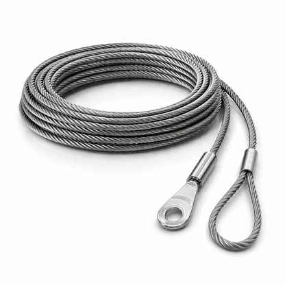 Edelstahl Drahtseil 4 mm V4A (1.4401) 1x19 nach Maß gefertigt – konfigurierbar