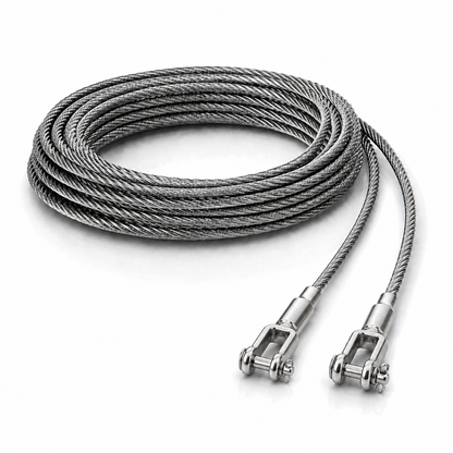 Edelstahl Drahtseil 4 mm V4A (1.4401) 1x19 nach Maß gefertigt – konfigurierbar
