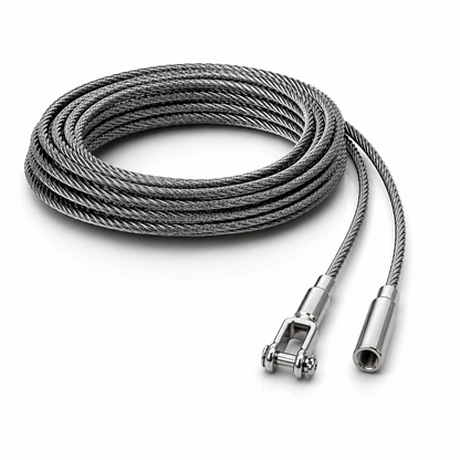 Edelstahl Drahtseil 4 mm V4A (1.4401) 1x19 nach Maß gefertigt – konfigurierbar