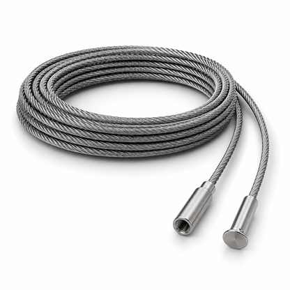 Edelstahl Drahtseil 4 mm V4A (1.4401) 1x19 nach Maß gefertigt – konfigurierbar
