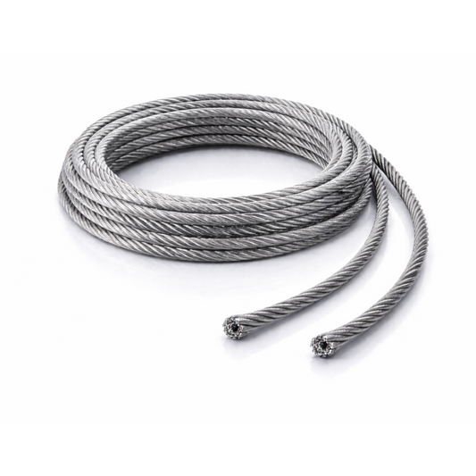 Edelstahl Drahtseil 4 mm Drahtstärke V4A 1.4401 1x19 (steif) nach Maß gefertigt – konfigurierbar