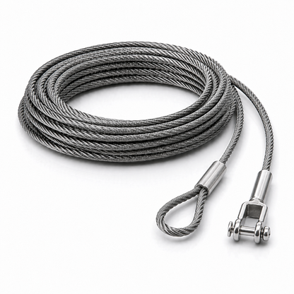 Edelstahl Drahtseil 4 mm V4A (1.4401) 1x19 nach Maß gefertigt – konfigurierbar