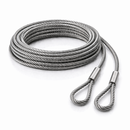 Edelstahl Drahtseil 4 mm V4A (1.4401) 1x19 nach Maß gefertigt – konfigurierbar