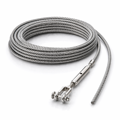 Edelstahl Drahtseil 4 mm V4A (1.4401) 1x19 nach Maß gefertigt – konfigurierbar
