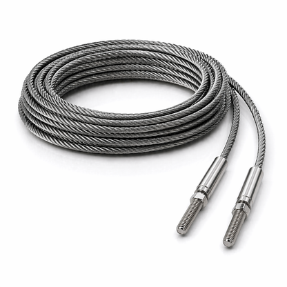Edelstahl Drahtseil 4 mm V4A (1.4401) 1x19 nach Maß gefertigt – konfigurierbar