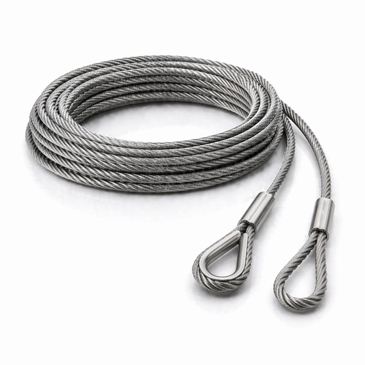 Edelstahl Drahtseil nach Maß (1.4401 V4A) – Schlaufe & Kausche – Ø 1–10 mm – konfigurierbar