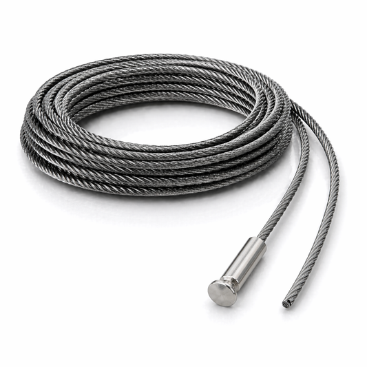 Edelstahl Drahtseil nach Maß (1.4401 V4A) – Linsenkopfterminal & Lose – Ø 1–10 mm – konfigurierbar