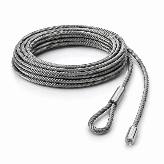 Edelstahl Drahtseil nach Maß (1.4401 V4A) – Schlaufe & Seilstopper – Ø 1–10 mm – konfigurierbar