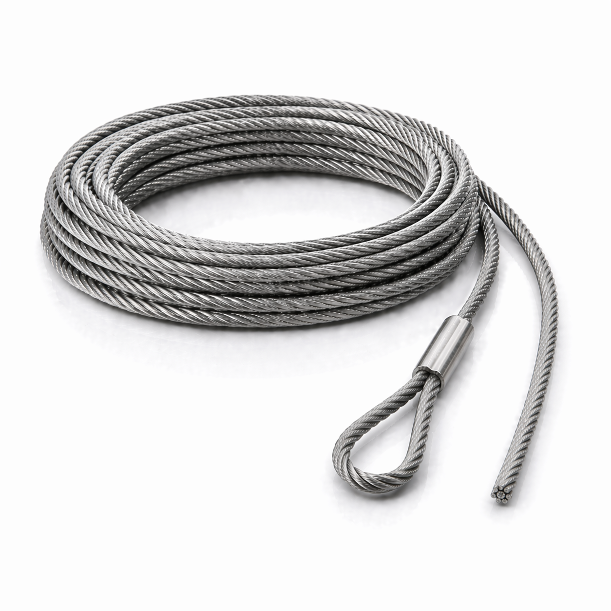 Edelstahl Drahtseil nach Maß (1.4401 V4A) – Schlaufe & Lose – Ø 1–10 mm – konfigurierbar