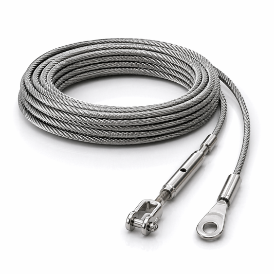 Edelstahl Drahtseil nach Maß (1.4401 V4A) – Wantenspanner & Augterminal – Ø 1–10 mm – konfigurierbar