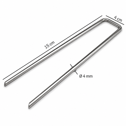 Erdanker Heringe 20er-Set Stahl Ø 4 mm verzinkt