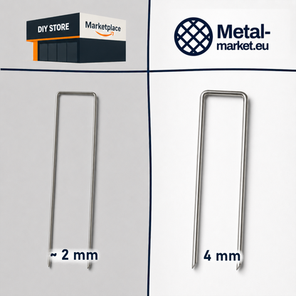 Erdanker Heringe 20er-Set Stahl Ø 4 mm verzinkt