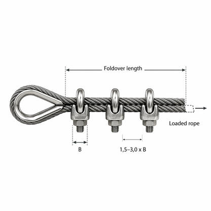 Drahtseilklemme Edelstahl V4A 1.4401 DIN 741