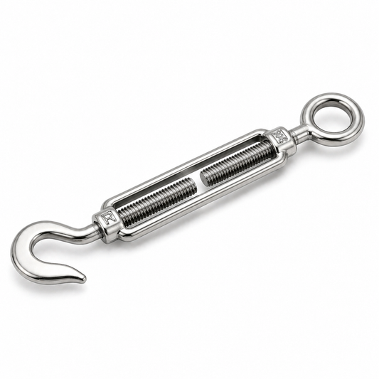 Spannschloss DIN 1480 Edelstahl V4A 1.4401 Haken–Auge
